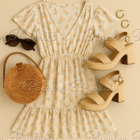 LC Lauren Conrad | Jonina Wedge Sandals, Raffia - Picture 8 of 10